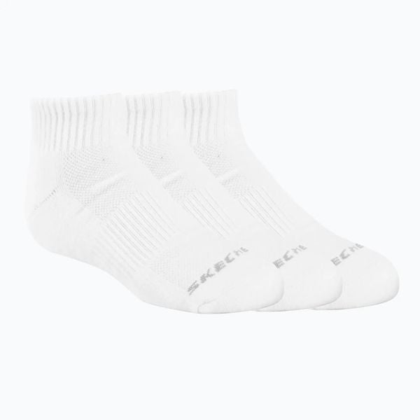 Skarpety SKECHERS Terry Qtr Crew 1/2. Białe skarpetki Skechers, bez wzorów, z bawełny. Za 58.99 zł.