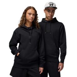 Bluza z kapturem Air Jordan Flight Fleece Hoodie FV7247-010. Czarne bluzy Jordan, bez wzorów, z kapturem, do koszykówki. Za 430.10 zł.