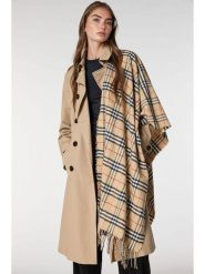 Lucky Bees Szal w kolorze beżowym - 180 x 50 cm rozmiar: onesize. Brązowe szaliki i kominy Lucky Bees, bez wzorów, z materiału. Za 100.04 zł.