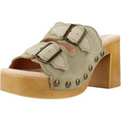 Sandały MTNG 53631M Zielony. Zielone sandały mtng, bez wzorów, ze skóry, bez obcasa, bez zapięcia. Za 178.99 zł.