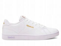Buty sportowe damskie Reebok Court Clean sneakersy białe (100074383). Białe buty treningowe Reebok, bez wzorów, z gumy, bez zapięcia, na fitness i siłownię. Za 179.00 zł.