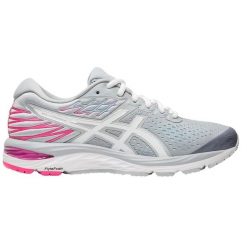 Kobieta bieganie buty Asics Gel Cumulus 21. Szare buty do biegania ASICS, bez wzorów, z meshu, bez zapięcia, do biegania. Za 305.40 zł.
