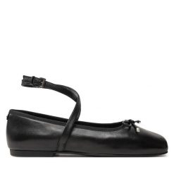 Baleriny MICHAEL Michael Kors. Czarne baleriny MICHAEL Michael Kors, bez wzorów, bez obcasa, bez zapięcia. Za 479.99 zł.