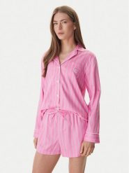 LAUREN RALPH LAUREN Piżama ILN12489 Różowy Regular Fit. Czerwone piżamy Lauren Ralph Lauren, m, bez wzorów, z bawełny, bez kołnierzyka, bez ramiączek. Za 499.99 zł.