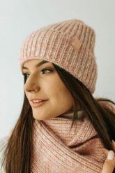 Komin damski WINTER BETLEWSKI® rozowy. Czerwone szaliki i kominy bez wzorów. Za 43.05 zł.