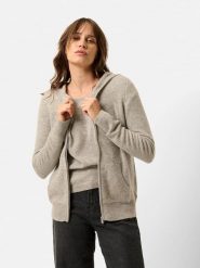 Just Cashmere Kaszmirowy kardigan "Debbie" w kolorze szarobrązowym rozmiar: M. Brązowe swetry Just Cashmere, m, bez wzorów, z kaszmiru, bez ramiączek. Za 437.17 zł.