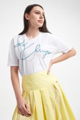T-shirt damski LIU JO. T-shirty Liu Jo, bez wzorów, bez kołnierzyka, bez ramiączek. W wyprzedaży za 318.42 zł.