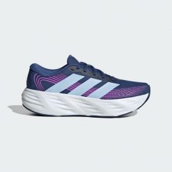 BUTY DO BIEGANIA GALAXY 8. Fioletowe buty do biegania adidas, bez wzorów, z materiału, bez zapięcia, do biegania. Za 239.00 zł.