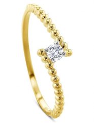 OR Carats Złoty pierścionek z diamentami rozmiar: 58. Żółte pierścionki OR Carats, z diamentem, złote. Za 869.99 zł.