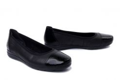 RIEKER L9351-00 black, baleriny damskie. Czarne baleriny Rieker, bez wzorów, bez obcasa, bez zapięcia. Za 299.90 zł.