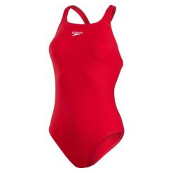 Damski Jednoczęściowy Strój Kąpielowy Medalist Eco Endurance+. Czerwone stroje jednoczęściowe Speedo, bez wzorów, sportowe. Za 174.99 zł.