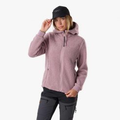 Bluza polarowa hiking damska Swedemount Lofoten Pile Jacket wodoodporna. Fioletowe bluzy bez kaptura SWEDEMOUNT, bez wzorów, z polaru, narciarskie. Za 399.99 zł.