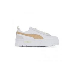 Buty damskie sportowe do chodzenia Puma MAYZE LUXE. Białe buty treningowe Puma, bez wzorów, z gumy, bez zapięcia, trekkingowe. Za 514.15 zł.