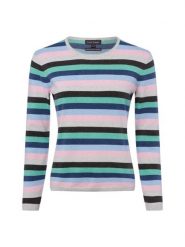 Franco Callegari Damski sweter z dzianiny z zawartością kaszmiru Kobiety niebieski|wielokolorowy w paski, XL. Niebieskie swetry Franco Callegari, xl, bez wzorów, z bawełny, bez ramiączek. Za 299.95 zł.