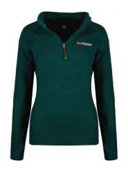 Geographical Norway Bluza polarowa "Tug" w kolorze ciemnozielonym rozmiar: M. Zielone bluzy bez kaptura Geographical Norway, m, bez wzorów, z polaru, bez kaptura. Za 83.22 zł.