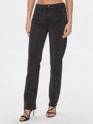 Guess Jeansy Ludwig W4RA08 R4AS0 Czarny Straight Fit. Czarne jeansy Guess, z aplikacjami, z bawełny. Za 985.99 zł.