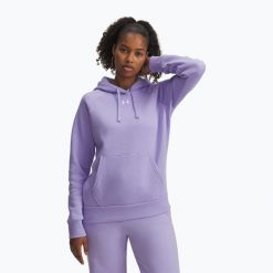 Bluza Under Armour Rival Fleece Hoodie. Fioletowe bluzy Under Armour, bez wzorów, sportowe, bez ramiączek, bez kaptura. Za 199.99 zł.
