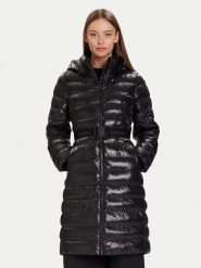 Calvin Klein Płaszcz zimowy LV044D543G Czarny Slim Fit. Czarne płaszcze Calvin Klein, na zimę, l, bez wzorów, z syntetyku, bez kaptura. Za 839.99 zł.