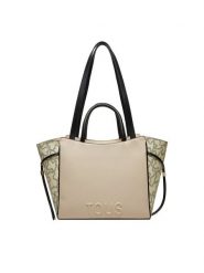 TOUS Torebka City Kaos Icon 2002186651 Beżowy. Brązowe shopper bag tous, bez wzorów, ze skóry, bez dodatków. Za 639.99 zł.