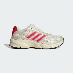 BUTY TECHNOCHAOS 2000. Białe buty treningowe adidas, bez wzorów, z gumy, bez zapięcia, do biegania. Za 337.45 zł.