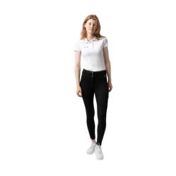 Termoaktywne legginsy jeździeckie damskie z pełnym gripem Horze Mira. Czarne legginsy HORZE, bez wzorów, z materiału, biznesowe, długie. Za 371.50 zł.