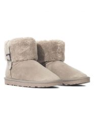 ISLAND BOOT Botki zimowe "Valley" w kolorze beżowym rozmiar: 37. Brązowe botki Island Boot, bez wzorów, bez obcasa, bez zapięcia. Za 125.25 zł.