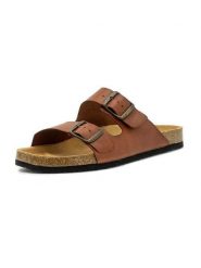 Natural world Klapki w kolorze jasnobrązowym rozmiar: 43. Brązowe klapki Natural World, bez wzorów, klasyczne, z otwartym noskiem, bez obcasa, bez zapięcia. Za 130.99 zł.