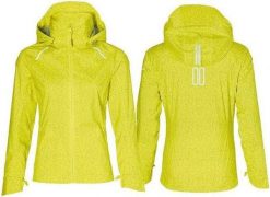 Damska rowerowa kurtka przeciwdeszczowa Skane HiVis, neonowy żółty. Żółte kurtki do biegania BASIL, l, bez wzorów, z materiału, bez kaptura, rowerowe. Za 718.20 zł.