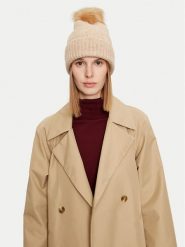 ONLY Czapka Kate 15297982 Beżowy. Brązowe czapki zimowe ONLY, bez wzorów, z materiału. Za 69.99 zł.
