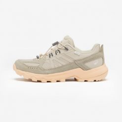 Buty turystyczne damskie MH500 Softer. Brązowe buty trekkingowe QUECHUA, ze skóry, bez zapięcia. Za 299.99 zł.