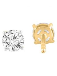 Diamonds lab grown Złote kolczyki-wkrętki z diamentami rozmiar: onesize. Żółte kolczyki Diamonds lab grown, z diamentem, złote. Za 2,253.99 zł.