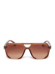 JENNY Okulary przeciwsłoneczne 4WF-018-SS25 Brązowy. Brązowe okulary przeciwsłoneczne Jenny, bez wzorów, z tworzywa sztucznego, plastikowe. Za 39.99 zł.