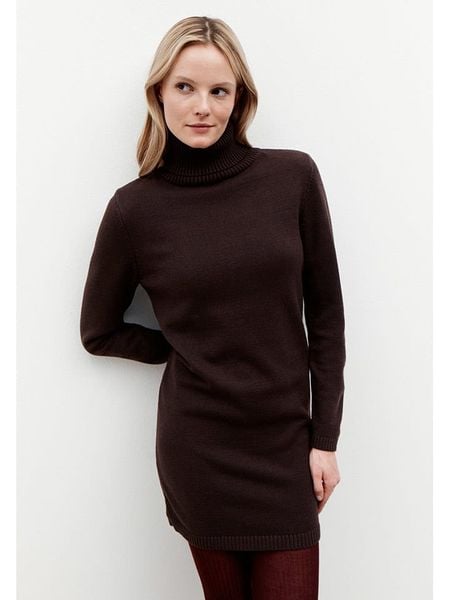 More & More Sukienka dzianinowa w kolorze ciemnobrązowym rozmiar: 46. Brązowe sukienki More & More, na co dzień, bez wzorów, z dzianiny, bez kołnierzyka, bez ramiączek, mini, proste. Za 204.96 zł.