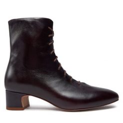 Trzewiki Balagan. Czerwone botki BALAGAN, bez wzorów, bez obcasa, na słupku, bez zapięcia. Za 719.99 zł.