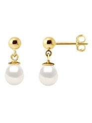 Pearline Złote kolczyki-wkrętki z perłami rozmiar: onesize. Białe kolczyki Pearline, z perłą, złote. Za 556.99 zł.