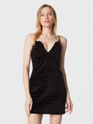 MICHAEL Michael Kors Sukienka koktajlowa Embellished Bustier MF2819W6LN Czarny Slim Fit. Czarne sukienki MICHAEL Michael Kors, bez wzorów, z bawełny, wizytowe, bez kołnierzyka, bez ramiączek. Za 1,029.00 zł.
