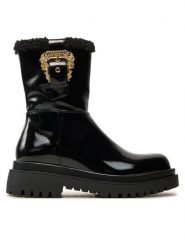 Versace Jeans Couture Botki Drew 77VA3S69 Czarny. Czarne botki Versace Jeans Couture, bez wzorów, z jeansu, bez obcasa, na płaskiej podeszwie, bez zapięcia. Za 719.99 zł.