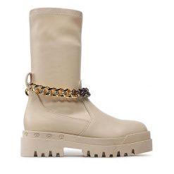 Botki Badura. Brązowe botki Badura, bez wzorów, bez obcasa, na płaskiej podeszwie, bez zapięcia. Za 319.99 zł.
