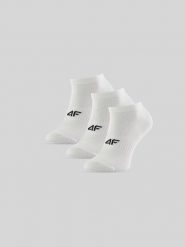 4F Skarpetki stopki (3-pack) damskie - białe 35-38. Białe skarpetki 4f, bez wzorów, z bawełny. Za 49.99 zł.