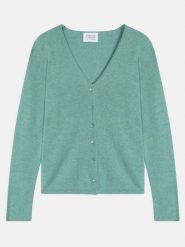 AUTHENTIC CASHMERE Kaszmirowy kardigan "Chalais" w kolorze turkusowym rozmiar: L. Niebieskie swetry AUTHENTIC CASHMERE, l, bez wzorów, z kaszmiru, bez ramiączek. Za 361.99 zł.