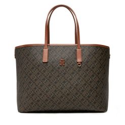 Torebka Tommy Hilfiger. Czarne shopper bag Tommy Hilfiger, bez wzorów, bez dodatków. Za 539.99 zł.