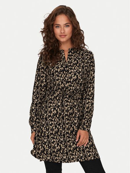 ONLY Sukienka codzienna Cory 15200543 Brązowy Regular Fit. Brązowe sukienki ONLY, na co dzień, xl, bez wzorów, z syntetyku, bez kołnierzyka, bez ramiączek, proste. Za 129.99 zł.