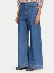 Weekend Max Mara Jeansy Vega 2625186021 Niebieski Wide Leg. Niebieskie jeansy Weekend Max Mara, bez wzorów, z jeansu. Za 839.99 zł.