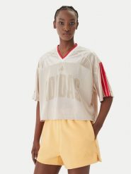 Adidas T-Shirt Stadium JZ1073 Beżowy Loose Fit. Brązowe t-shirty adidas, s, bez wzorów, z syntetyku, bez kołnierzyka, bez ramiączek. Za 198.99 zł.