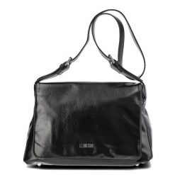 Czarna Torebka Big Star Elegancka Listonoszka Z Klapką. Czarne listonoszki BIG STAR, bez wzorów, z materiału, eleganckie, na ramię, bez dodatków. Za 179.99 zł.