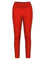 Salewa Legginsy funkcyjne "Pedroc Dry Responsive" w kolorze czerwonym rozmiar: M/L. Czerwone legginsy Salewa, bez wzorów, sportowe. Za 214.29 zł.