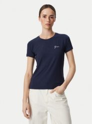 Guess T-Shirt W6YI12 K3751 Granatowy Regular Fit. Niebieskie t-shirty Guess, xs, z aplikacjami, bez kołnierzyka, bez ramiączek. Za 174.99 zł.