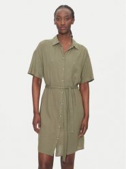 Vero Moda Sukienka koszulowa Thea 10333791 Zielony Loose Fit. Zielone sukienki Vero Moda, m, bez wzorów, z wiskozy, bez kołnierzyka, bez ramiączek, koszulowe. Za 139.99 zł.
