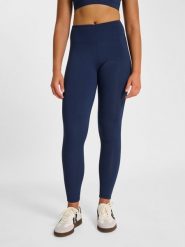 Damskie legginsy Hummel Pulse. Niebieskie legginsy Hummel, bez wzorów, z elastanu. Za 243.00 zł.