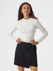 Vero Moda Sweter Flouncy 10299604 Écru Slim Fit. Swetry Vero Moda, l, bez wzorów, z syntetyku, bez ramiączek. Za 99.99 zł.